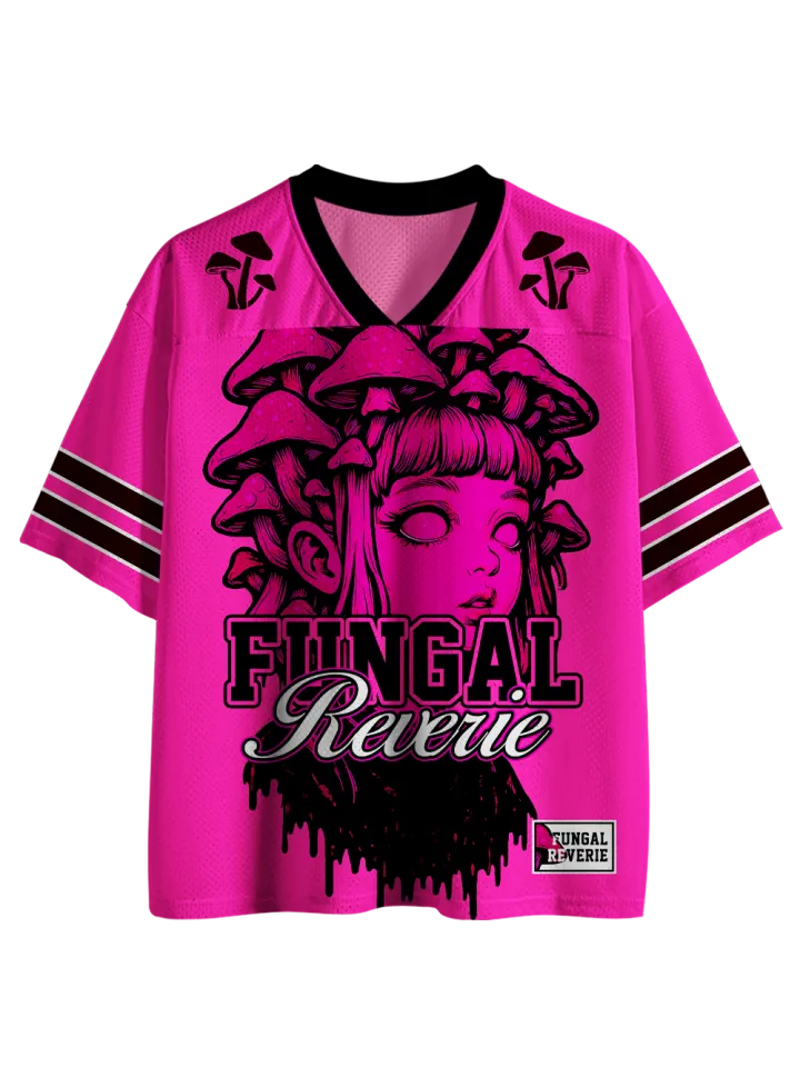 52TOYS | Gothic Football Jersey Vintage Print V‑Neck Short Sleeve