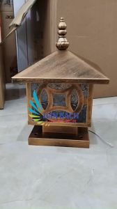 (RẺ VÔ ĐỐI)ĐÈN TRỤ CỔNG MÀU ĐỒNG D200 SÀI ĐIỆN 220V - KÈM BÓNG