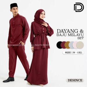 🇲🇾 DESINCE Sedondon Series Men Baju Melayu Cekak Musang Baju Kurung Batwing Dayang Perempuan Raya MW081 WW018