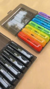 【3in1 Set】 21 Grids Portable Travel Pill Box 7 Day Weekly Pill Organizer 3 Times A Day Moisture-Proof Pill Box One Day Portable Travel With Large Compartments For Vitamins Medicine Fish Oils