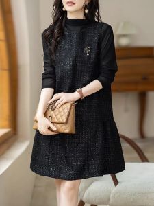 DAIXIANGFEIZI | Sleeveless Peplum Dress for Women Autumn Winter Medium-Long
