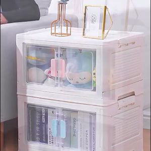Double Door Folding Storage Box: A Multi-function Plastic Organizer