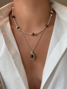 CAFFTI | Natural Hematite Agate Necklace