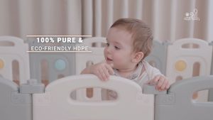 RaaB Family™ Classic Bear Series Foldable Playpen Playard Safety Fence Non Toxic Material