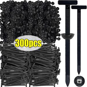 300Pcs Nylon Universal Cable Tie Buckle Heavy Duty Self-Locking Nylon Zip Ties Holder Multipurpose Plastic Cable Ties Tool
