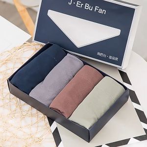 4 Pcs Men Underwear Set Comfortable Breathable Free Size Seluar Dalam Lelaki 男士内裤无感