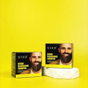 Sevich | 10-Pack Natural Black Beard Hair Dye Shampoo for Men 3 Minutes Fast Change Hair Color Black Beard Dye Cream Temporary Hair Dyed