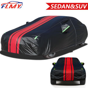 Heavy Duty Car Cover Waterproof All Weather Full Exterior Cover Outdoor Sun Uv Protection with Zipper Universal Fit for  Sedan Suv