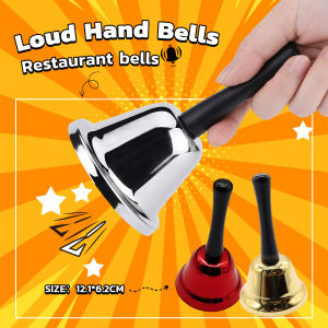 Seeko  Loud Hand Bells for Adults Dinner Bells for Inside Classroom Bell for Food Line Alarm Jingles Ringing