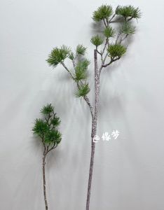Artificial Pine Branches Decorative Leaf Pine Needle Cypress Bonsai Artificial Plant Home Decoration Chinese New Style Plastic Craft