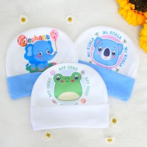 AX001 เซตหมวกลายการ์ตูน 3 ใบ👒หมวกเด็กอ่อน หมวกเด็ก หมวกสำหรับเด็ก ลายสุดน่ารัก คละลาย/คละสี