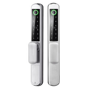 Double sides Password Slim Smart Aluminum lock Stainless steel 304 ttlock RFID card PinCode Keypad Smart Digital Door Lock for Sliding Grill UPVC Door