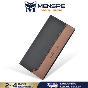 MENSPE Wallet Men Wallets Fashion Long Short Wallet PU Leather Long Wallet Business Wallets Mens Anti-theft Soft Wallet Splicing Two Fold Ultra-thin Long Wallet Travel Purses Coin Pouch ID Credit Cards Holders