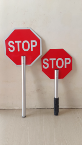 Rambu Tongkat STOP Penyebrangan - Tongkat Security Segi Delapan