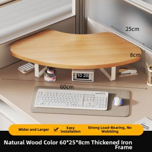 evesigar | Height Adjustable Monitor Stand Storage Desk Riser