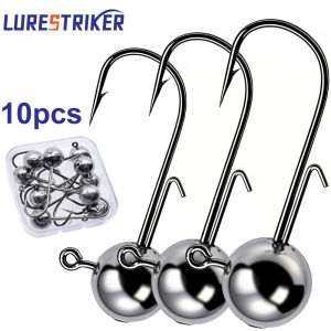 10pcs/box high-quality fishing hooks with auxiliary hook jig head and soft worm fishing hooks for various weights of freshwate