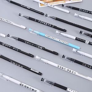 BabyShop-A86 Pulpen Aksen Jepang 0.5MM Alat Tulis Kantor dan Sekolah / Pena Gel Tinta Hitam / Pulpen