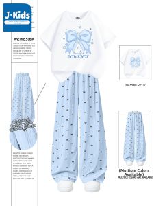 JKIDS | Loose Fit Pure Cotton Girls Summer Set