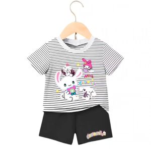 Stelan Kaos anak Perempuan CINNAMOROLL Untuk Usia 1-8 Tahun