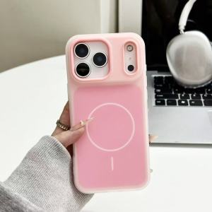 Luxury Candy Color 2 IN 1 Magnetic Case for IPhone 17 13 12 11 Pro Max 16 15 14 Plus for Magsafe Wireless Charge Matte Cover