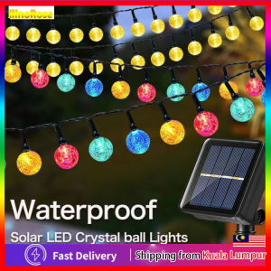 Solar Raya lights Crystal ball 5M 12M Outdoor Waterproof Led String Light Garland Festion Led Light Waterproof Wedding Party Brithday Decorative Home Garden Fairy Lights