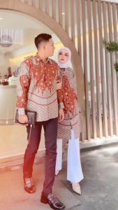 Couple Atasan Tunik Batik Lengan Panjang Motif Maheswari - Batik Kembar Putra