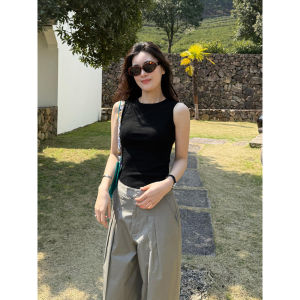 Áo Ba Lỗ Cotton Nữ Mùa Hè 2025 Áo Ba Lỗ Cotton Thêu Mới Áo Ba Lỗ Cổ Tròn in Hình Trái Tim Mặc Trong Và Ngoài