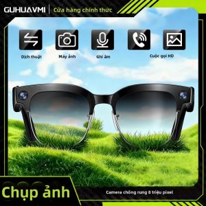 GUHUAVMI | Kính Thông Minh AI Video 4K HD Camera 800W 32GB WiFi Gọi Thoại Trợ Lý Giọng Nói Kính Râm Dành Cho Nam Kính Thông Minh Với Chức Năng Dịch Thuật Và Trò Chuyện