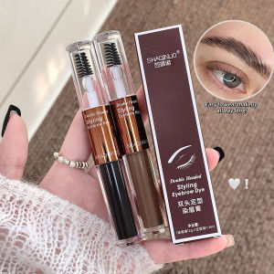 Dorisna 2 trong 1 lông mày Gel tạo kiểu tóc Brow Dye lâu dài lông mày không thấm nước Tint đôi đã kết thúc Kem lông mày mỹ phẩm trang điểm