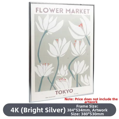 Aluminum Alloy Decorative Picture Frame A4 A3 4K Poster Frame Puzzle Frame Wall Hanging Tabletop Metal Brushed Process Bright Silver Rose Gold Titanium Gold Elegant Black