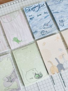 Original Cat And Fish 100 Theories Un-glueable Post-its Album Material Pages Double-sided Business Supplies Paper Products