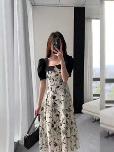 🌟CORE🌟dresses women new style 2025 Korean Trends Korean Style Short Sleeve Long Dress Sweet Flower Dress Women Summer Long Dress