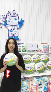 Combo 10 cuộn giấy vệ sinh lớn 3 lớp 500g thương hiệu Nano an toàn - Nano Tissue