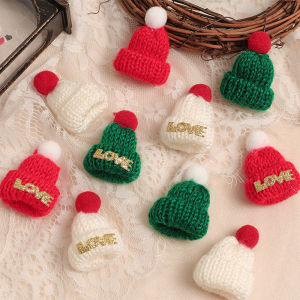 Christmas Decoration Mini Knitted Hat Mini Doll Hat Ornaments forHome Decor Party Supplies Child Gift 2026 DIY Crafts Accessory
