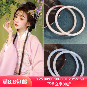 Kính Nhiều Màu Giả Mã Não Vòng Tay Phong Cách Vintage Lắc Tay Trắng Phụ Kiện Thời Trang Sành Điệu Trang Sức Nữ Tươi Ngoài