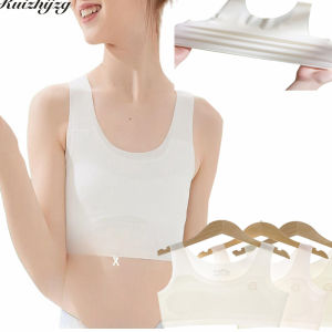 Ruizhijzg Girls Modal Cotton Vest With Pad Kids Underwear Bra Tank Top Development Childrens Bra Primary School Students Girls Teenager Camisole Lingerie