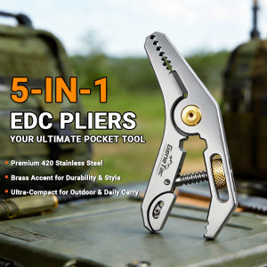 5-in1 Stainless Steel Multi Function Pocket Tool Wrench Pliers Screwdriver EDC Survival Gear for Camping Outdoor DIY Home Repair
