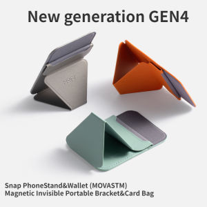 MOFT Suitable for IPhone 15 14 13 Magnetic Suction Phone Holder ProMax Card Edge Wrapped Desktop Wireless Charging Compatible Selfie MagSafe Multifunctional Live Streaming Back Sticker Universal 2023 New Model