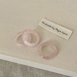 Natural Crystal Stone Ring for Women Simple Versatile Elegant Geometric Pattern Fresh out Original Design Fashion Jewelry