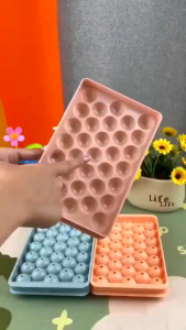 KAMJE Cetakan Puding Es Batu Jelly Bulat Ice Balls Agar 33 Round Lubang KAJ7126