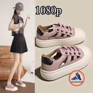 (ch1034k)Y รองเท้าผ้าใบแฟชั่นเสริมส้น5ซม. รองเท้าแฟชั่นปี2023 สไตล์รองเท้ากีฬาผู้หญิง