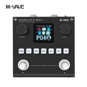 M-VAVE Annblackbox Đa Chức Năng Pedal Đa Hiệu Ứng Mô Phỏng Amply Guitar/bass Với 80 Preset 6 Hiệu Ứng Tích Hợp Pin Trong Dành Cho Guitar Điện Và Bass