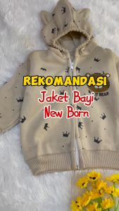 Jaket Bayi Motif Mahkota Usia 0-7 Bln Max BB 7kg Bahan Babyterry Fleece