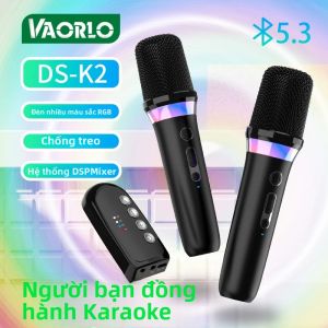 Ds-k2 Karaoke Đồng Hành Bluetooth 5.3 Micro Năng Động Không Dây Với Rgb Ánh Sáng Nhiều Màu Sắc Stereo Dsp Trộn Cho Loa Có Dây - Lazada