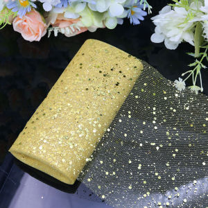 (10 yards/roll) 15cm Width Mesh Christmas Powder Fine Fragment Bouquet Packaging Festival Celebration Ribbon DIY