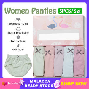 5PCS Mid Waist Brief Panties Pure Cotton Underwear Panties Soft Antibacterial Stretch Women Clothing