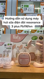 Máy hút sữa điện đôi FATZ BABY Resonance 3 Plus FB1161VN 3 chế độ có pin sạc bình PPSU cao cấp