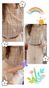 เสื้อเชิ้ตสุภาพสตรี ลายสก๊อต