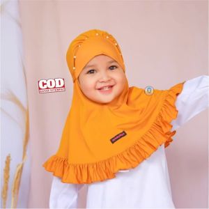 COD Kerudung Hijab Jilbab Bayi Perempuan Anak Baru Lahir Newborn Lucu Model Mutiara Mybabyhijab