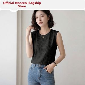 MiiOW | Womens Sleeveless Summer Top Loosely Fit Minimalist Easy to Match